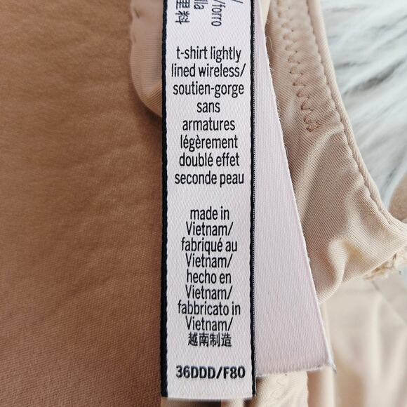 Victoria’s Secret 36DDD T-Shirt Lightly Lined Wireless Bra Lot Beige Purple - Picture 9 of 14